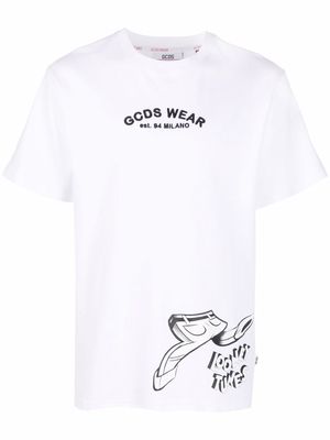 Gcds Looney Tunes logo-print T-shirt - White