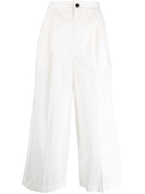 Woolrich cropped wide-leg trousers - White
