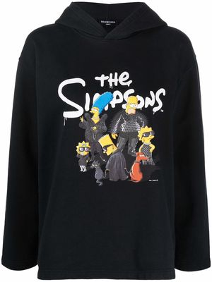 Balenciaga x The Simpsons graphic-print hoodie - Black