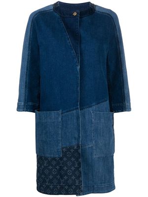 Louis Vuitton 2010s pre-owned patchwork denim jacket - Blue