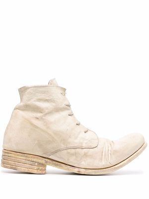 Poème Bohémien chunky lace up boots - Neutrals