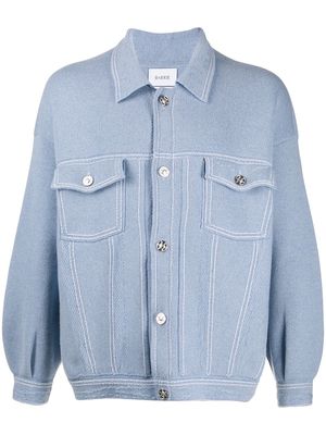 Barrie knit button up jacket - Blue