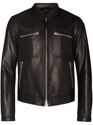 TOM FORD Icon zipped leather jacket - Black