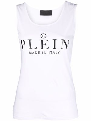 Philipp Plein logo-print tank top - White