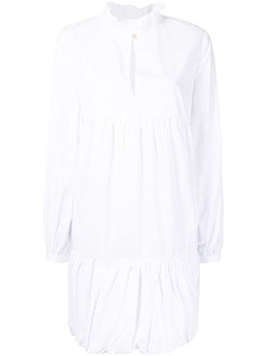 BIRD & KNOLL ruffle-collar shirt dress - White
