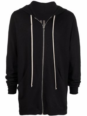 Rick Owens cashmere zipped hoodie - Black