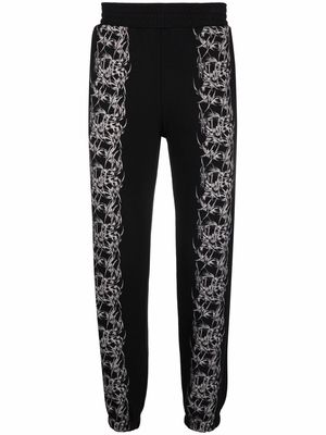 Givenchy barbed wire print track trousers - Black