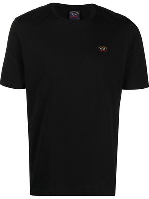 Paul & Shark logo-patch cotton T-shirt - Black