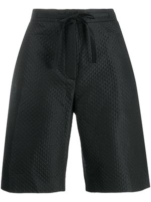 Christian Dior pre-owned quilted long shorts - Black
