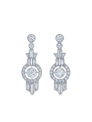 KWIAT 18kt white gold diamond Splendor pendant earrings - Silver
