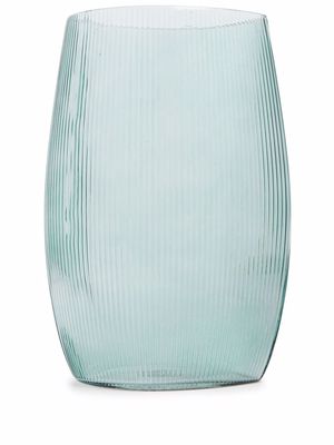 Normann Copenhagen Tide glass ribbed vase - Blue