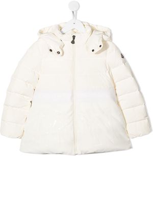 Moncler Enfant hooded padded jacket - White