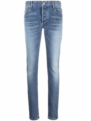 Balmain faded-effect skinny jeans - Blue