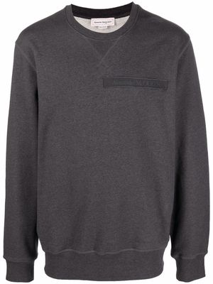 Alexander McQueen logo-patch sweatshirt - Grey