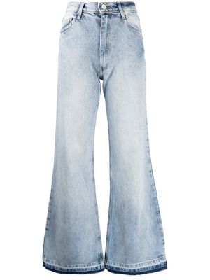 Natasha Zinko Washed Denim Flared jeans - Blue