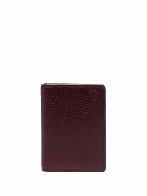 Aspinal Of London pebbled-effect double fold wallet - Red
