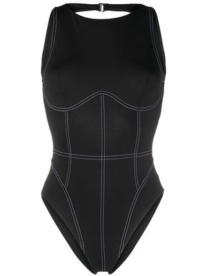 Noire Swimwear open-back one-piece swimsuit - Black