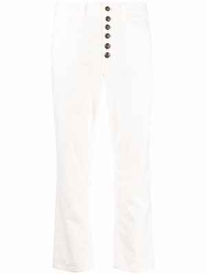 DONDUP high-waisted cropped jeans - White
