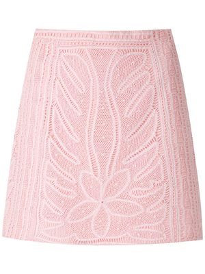 Martha Medeiros Paloma lace skirt - Pink