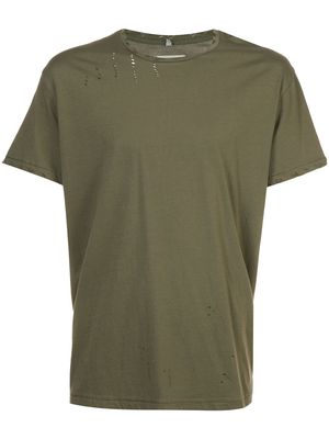 R13 distressed T-shirt - Green