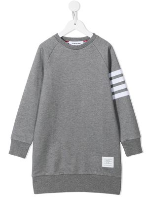 Thom Browne Kids loopback jersey 4-Bar sweatshirt - Grey