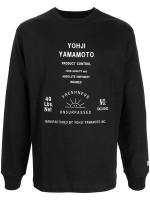 Yohji Yamamoto logo-print sweatshirt - 1 BLACK