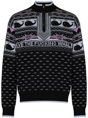 Phipps Save the Whales high-neck jumper - Black