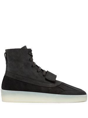 Fear Of God two-tone suede high-top trainers - Black