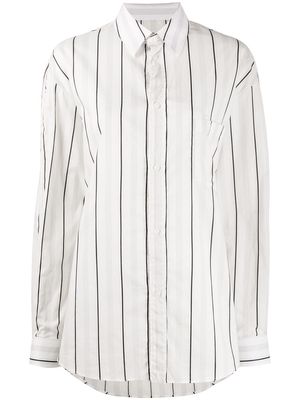 Maison Margiela striped long sleeve shirt - White