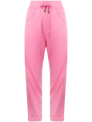 Balmain embossed-logo track pants - Pink