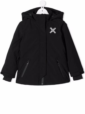 Kenzo Kids logo-print hooded jacket - Black