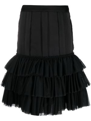 Moschino high-waisted ruffled skirt - Black