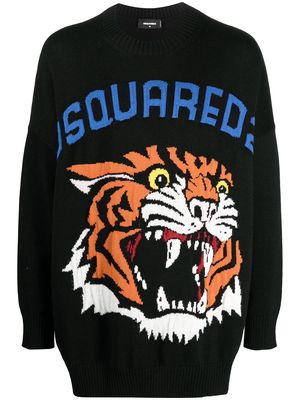 Dsquared2 intarsia-knit jumper - Black