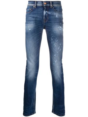 7 For All Mankind light-wash skinny jeans - Blue
