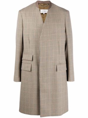 Maison Margiela Prince of Wales-check coat - Neutrals