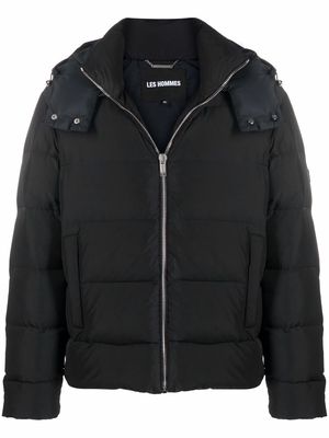 Les Hommes padded feather-down jacket - Black