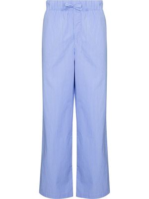 TEKLA striped drawstring pajama trousers - Blue