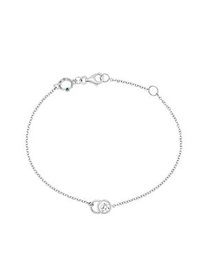 Courbet 18kt recycled white gold laboratory-grown diamond CO chain bracelet - Silver