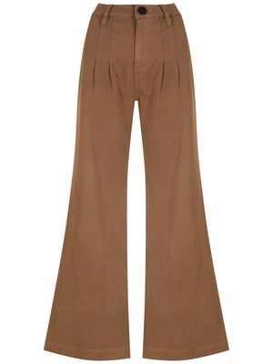 Andrea Bogosian pockets flared trousers - Brown