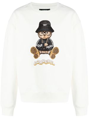 DOMREBEL NY Bear graphic-print sweatshirt - White