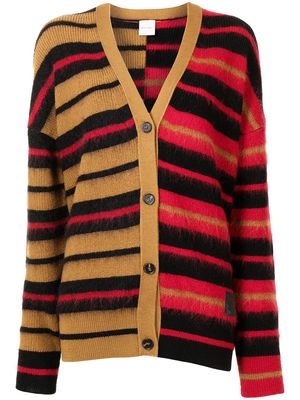 PAUL SMITH striped button-up cardigan - Brown
