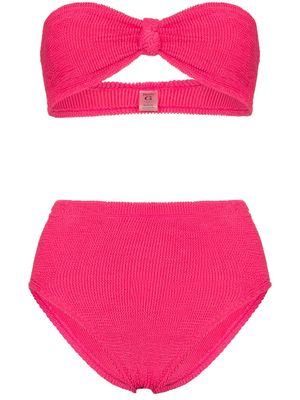 Hunza G Rosie bandeau-style bikini set - Pink
