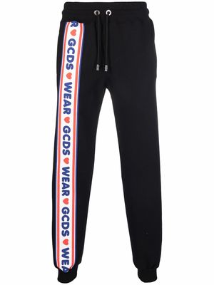 Gcds side logo stripe track pants - Black
