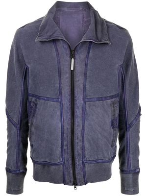 Isaac Sellam Experience funnel neck leather jacket - Purple
