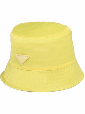 Prada logo triangle bucket hat - Yellow