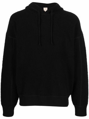 Ten C long-sleeve fleece hoodie - Black