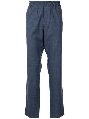 PAUL SMITH check print elasticated trousers - Blue