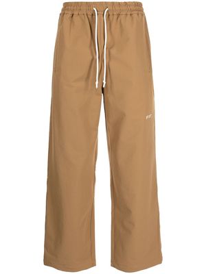 Off Duty logo embroidered track pants - Brown