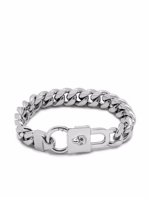 Northskull Atticus skull lock chain bracelet - Silver