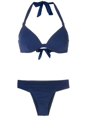 Amir Slama triangle top bikini set - Blue